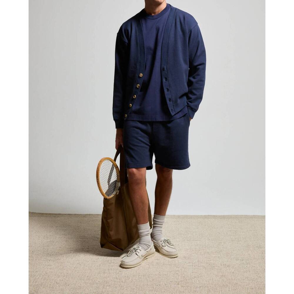 NEW ASHER silas fleece short in navy